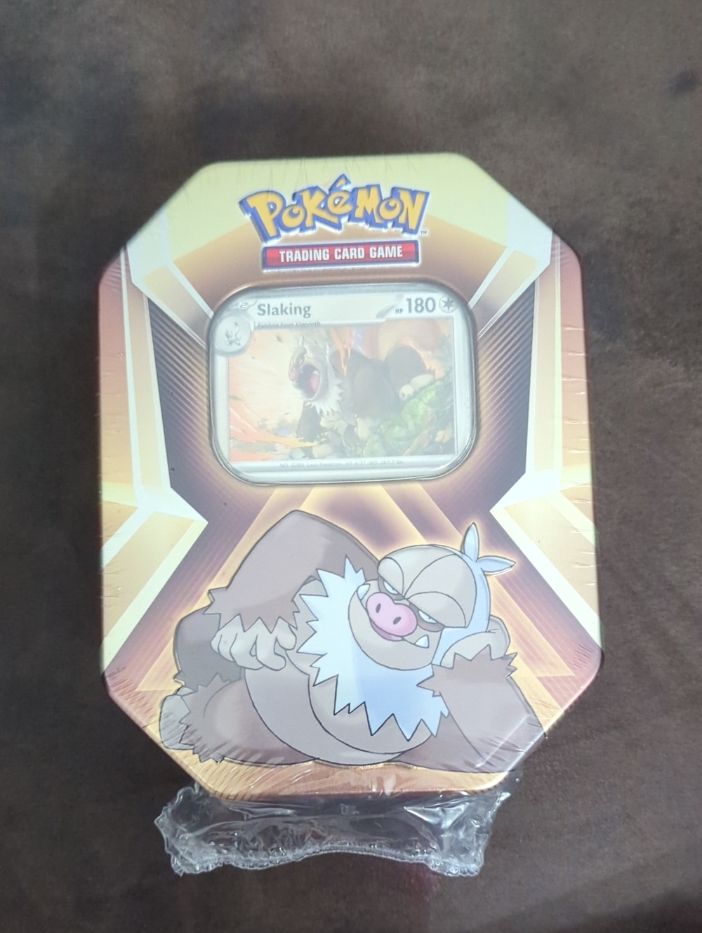 Pokemon Slaking Collectible Tin - Brown and Gold